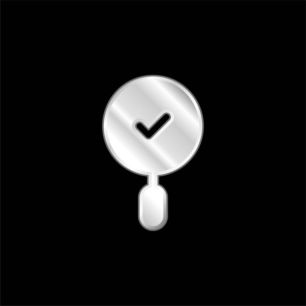 Stříbrná pokovená ikona nabídky - Vektor, obrázek
