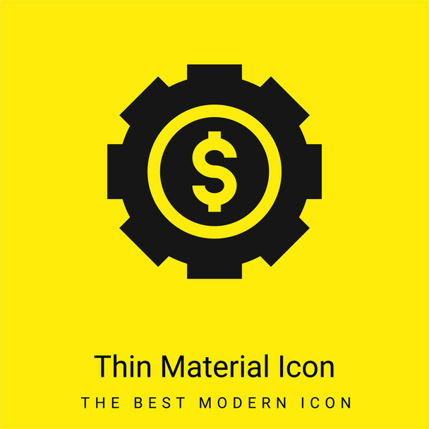 Управління активами Мінімальний яскравий жовтий матеріальний ікона - Вектор, зображення