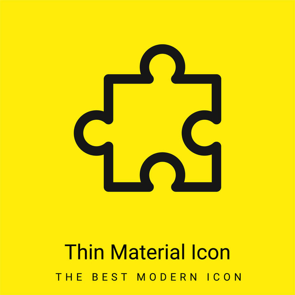 Añadir On icono de material amarillo brillante mínimo - Vector, imagen
