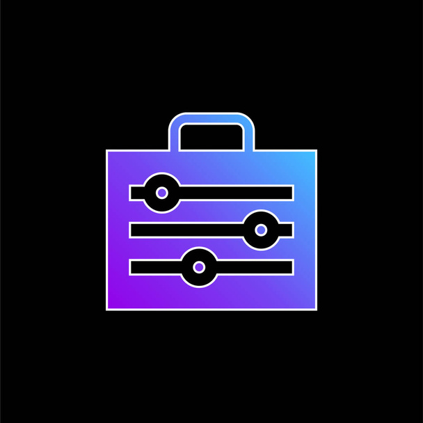 Briefcase ícone vetor gradiente azul - Vetor, Imagem