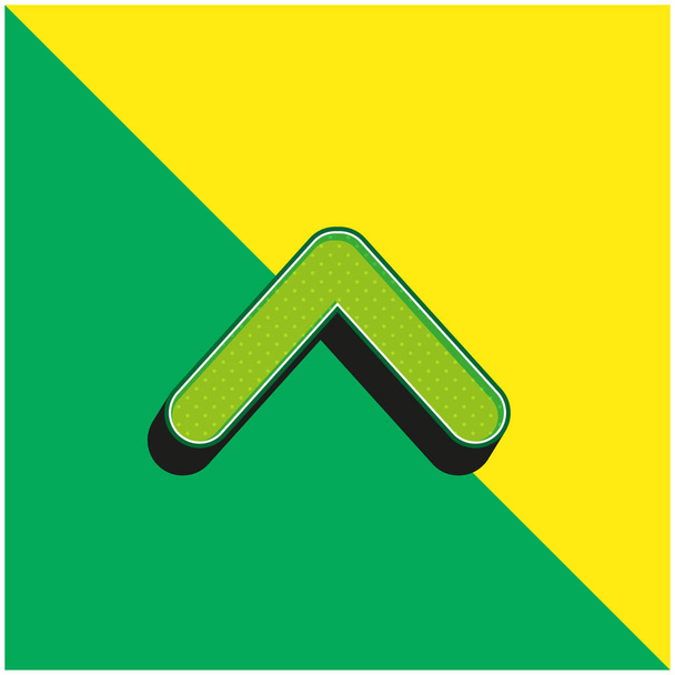Ascendant Arrow Green and yellow modern 3d vector icon - Вектор, зображення