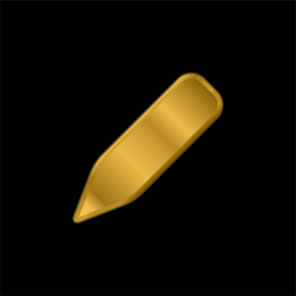 Black Crayon vergoldet metallisches Symbol oder Logo-Vektor - Vektor, Bild