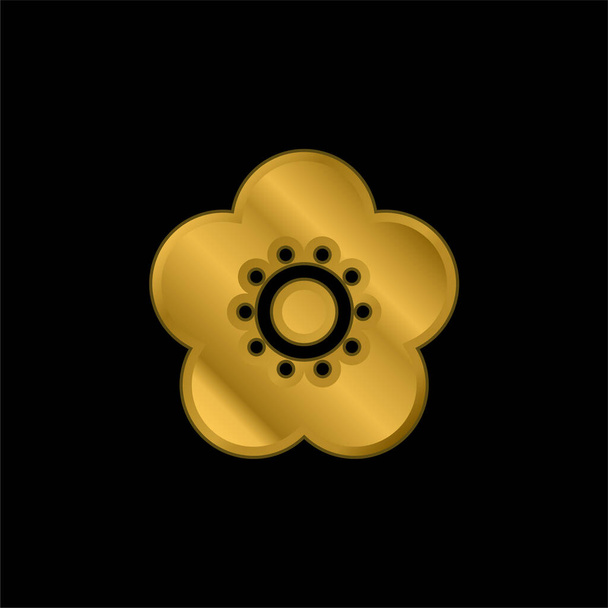 Квітуча металева ікона з золотим покриттям або вектор логотипу
 - Вектор, зображення