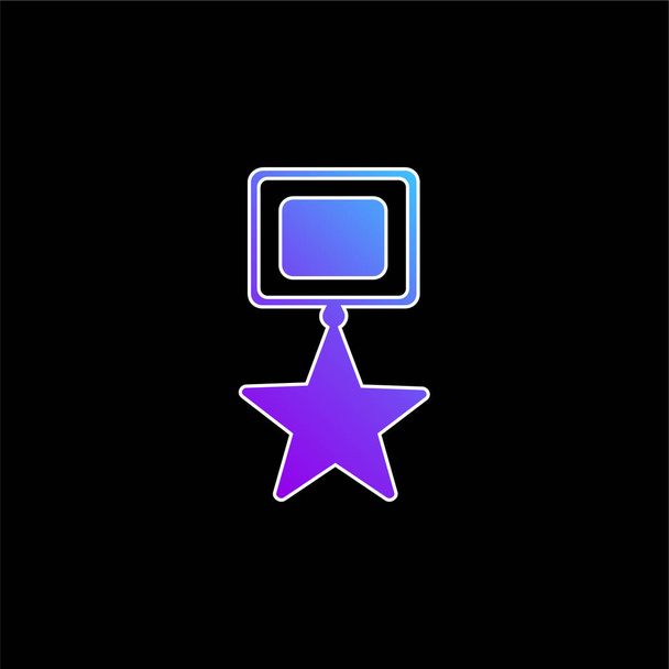 Logro Star Award Símbolo azul gradiente icono de vector - Vector, Imagen
