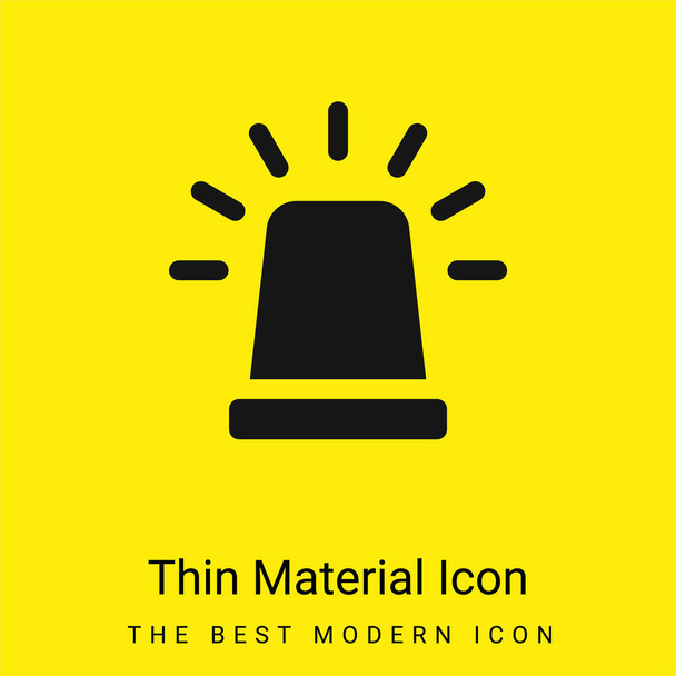 アラーム最小限の明るい黄色の材料アイコン - ベクター画像
