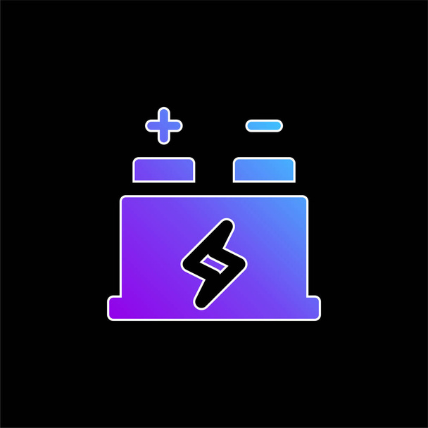 Batería azul gradiente vector icono - Vector, Imagen