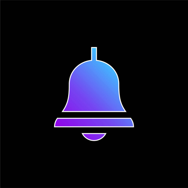 Ícone de vetor gradiente azul Bell - Vetor, Imagem