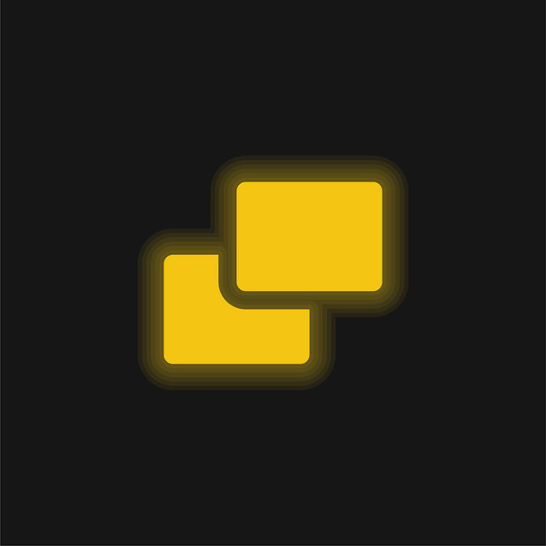 Arkaplan sarı parlak neon simgesi - Vektör, Görsel