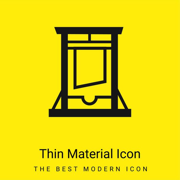 Arma antica per tagliare teste icona minimale materiale giallo brillante - Vettoriali, immagini