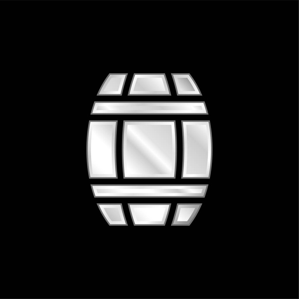 Barel postříbřená kovová ikona - Vektor, obrázek
