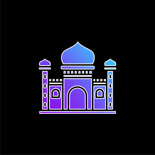 Mesquita azul ícone vetor gradiente azul - Vetor, Imagem