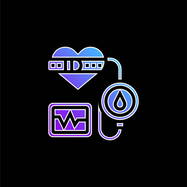 Blood Pressure blue gradient vector icon - Vector, Image