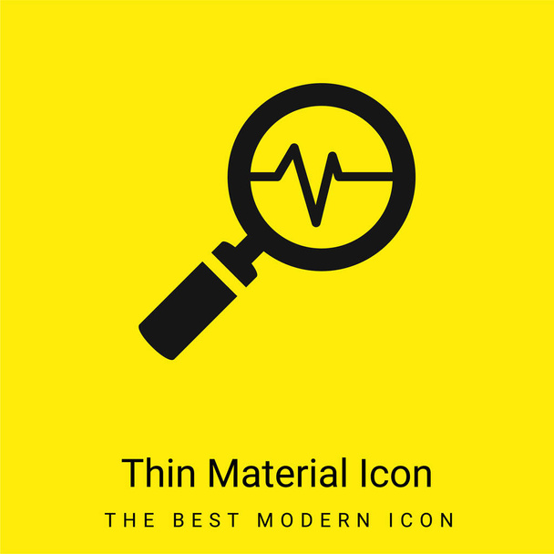 Analytik minimales hellgelbes Materialsymbol - Vektor, Bild