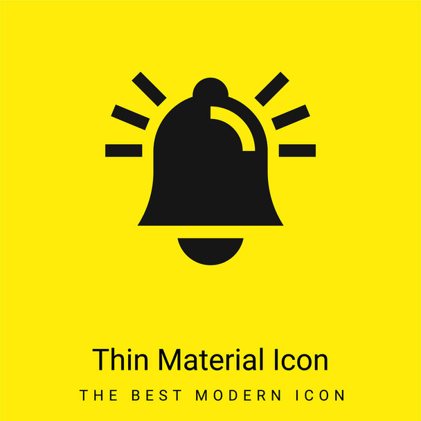 Alarme minimale icône de matériau jaune vif - Vecteur, image