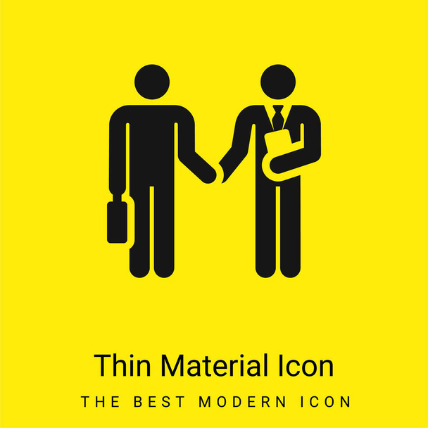 Negociação mínima amarelo brilhante ícone material - Vetor, Imagem