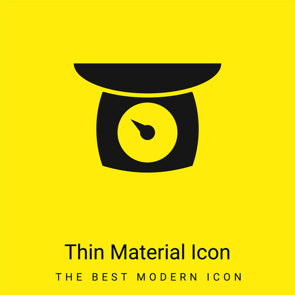 Equilíbrio mínimo ícone material amarelo brilhante - Vetor, Imagem