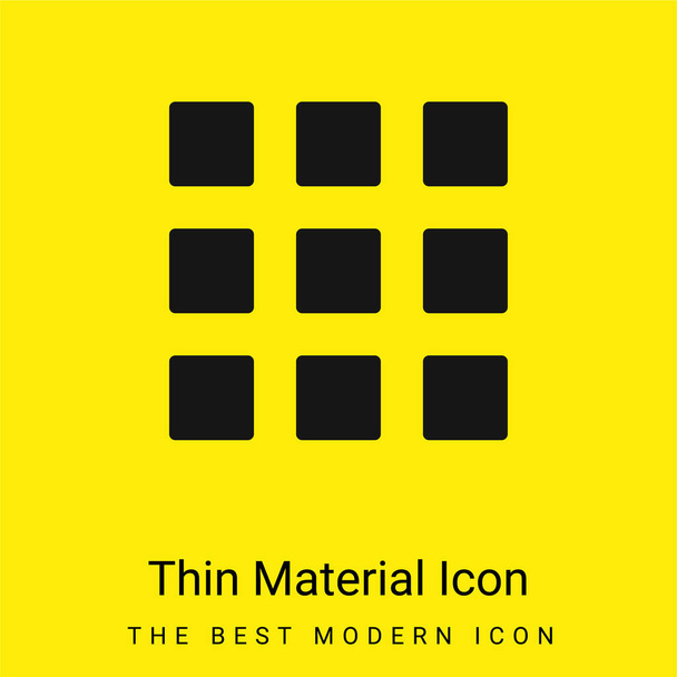 App minimaal helder geel materiaal icoon - Vector, afbeelding
