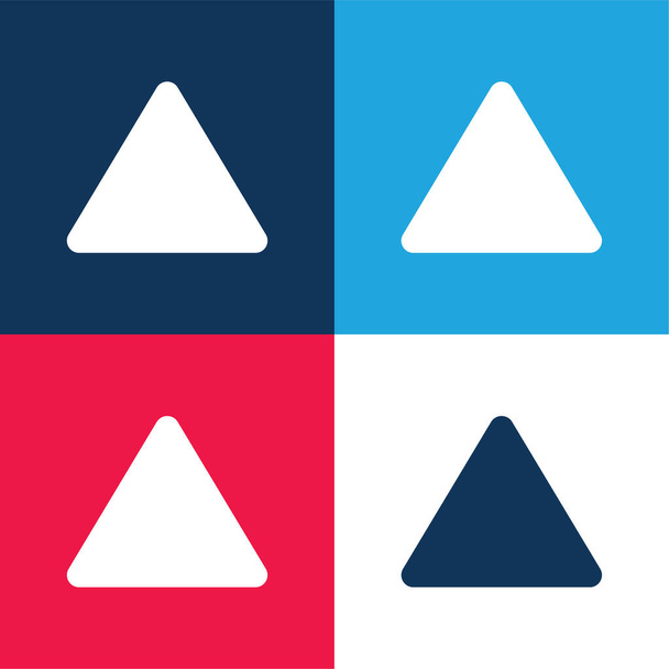 Bleichen blau und rot vier Farben minimales Symbol-Set - Vektor, Bild