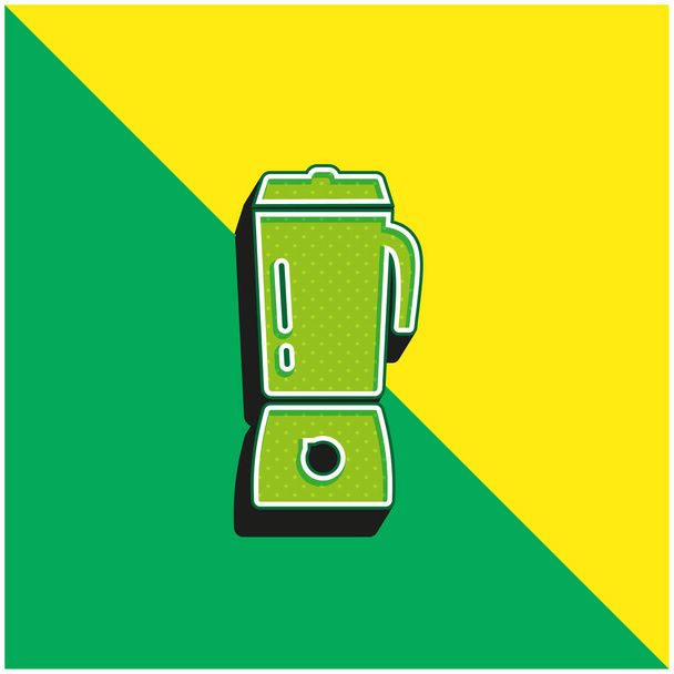 Big Juicer Zielony i żółty nowoczesny ikona wektora 3D logo - Wektor, obraz