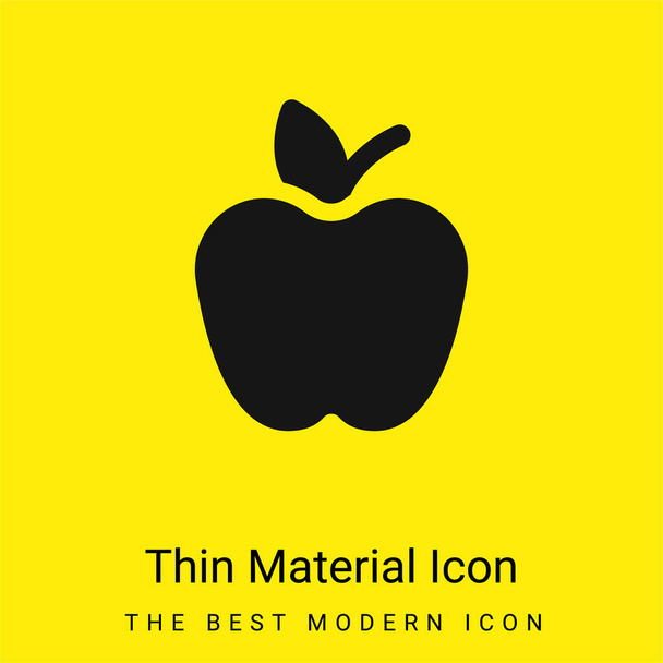 Apple mínimo icono de material amarillo brillante - Vector, Imagen