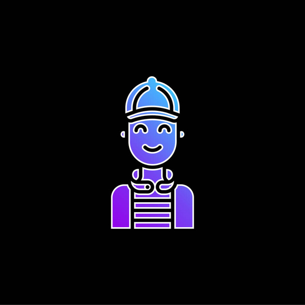 Символ голубого градиента - Вектор,изображение