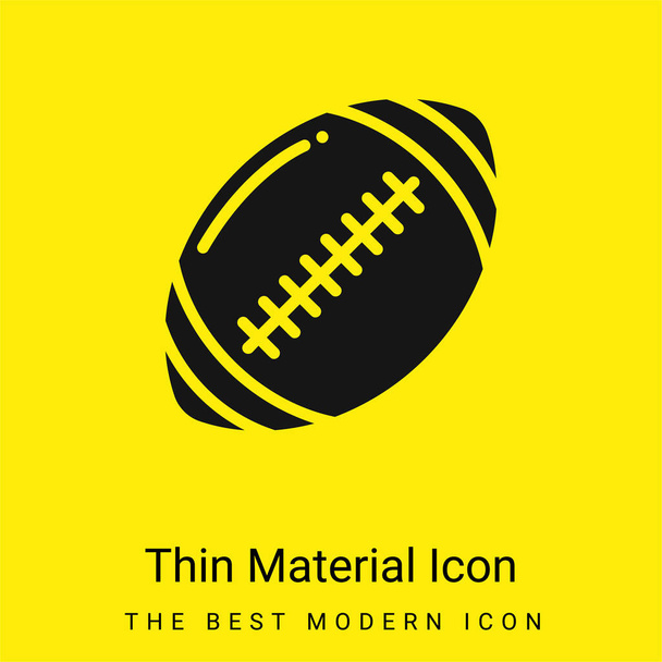 Американський футбол мінімально яскравий жовтий матеріал ікона - Вектор, зображення