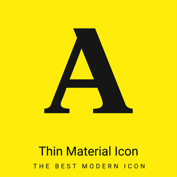 Academia Edu minime icône de matériau jaune vif - Vecteur, image