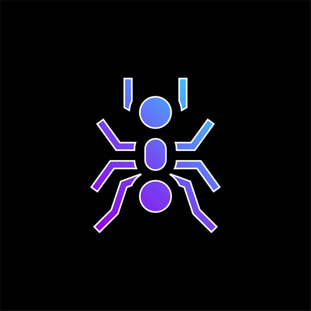 Ikona wektora gradientu mrówki niebieskiej - Wektor, obraz