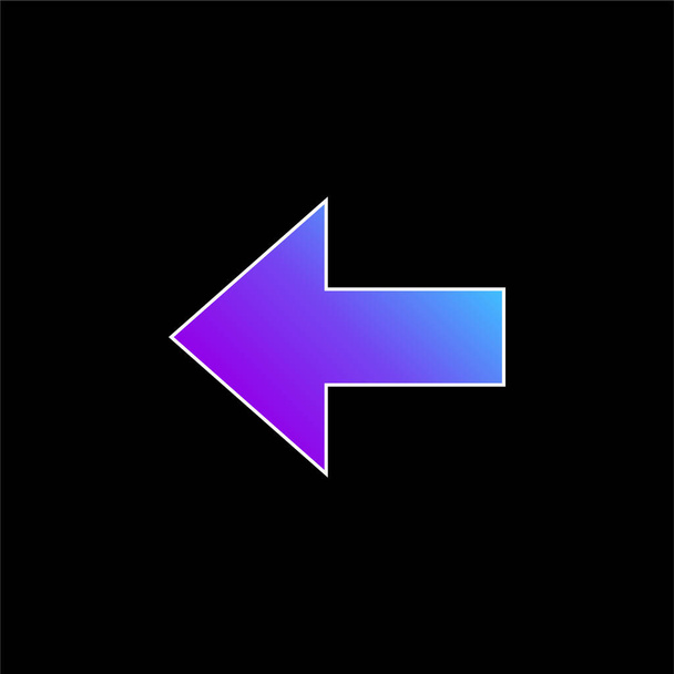 Vektorová ikona Zpět modrý přechod - Vektor, obrázek