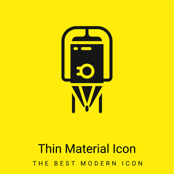 Brewing minimal bright yellow material icon - Vector, Image