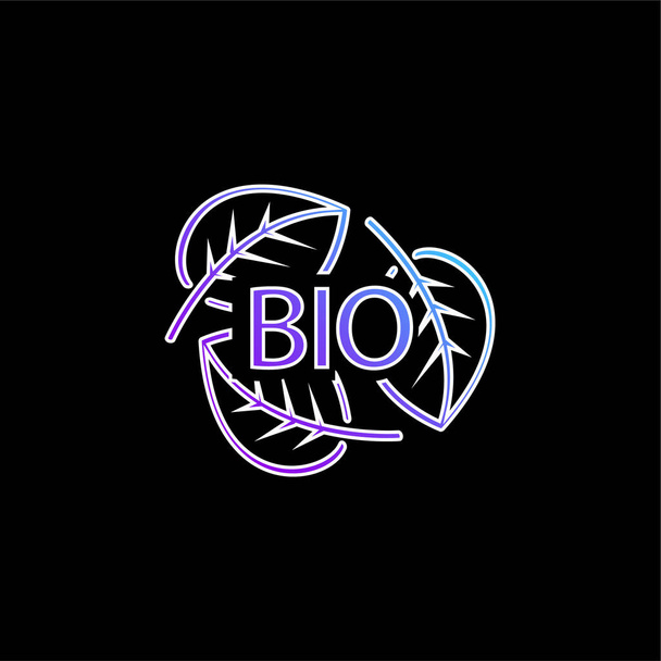 Bio Mass Eco Energy blue gradient vector icon - Vector, Image