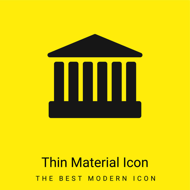 Banco Investimentos mínimo amarelo brilhante ícone de material - Vetor, Imagem