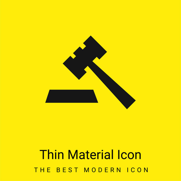 Aukció minimális világos sárga anyag ikon - Vektor, kép