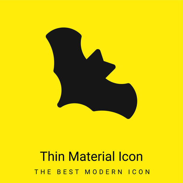 バット最小明るい黄色の材料アイコン - ベクター画像