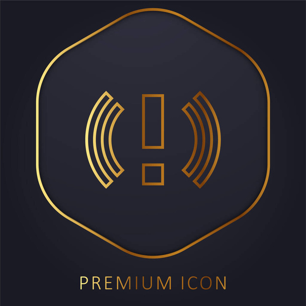 Alert Złota linia logo premium lub ikona - Wektor, obraz