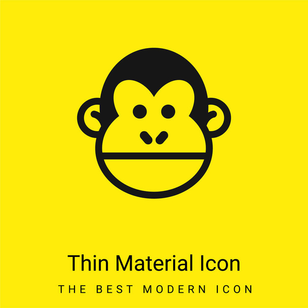 Animale icona materiale giallo brillante minimo - Vettoriali, immagini