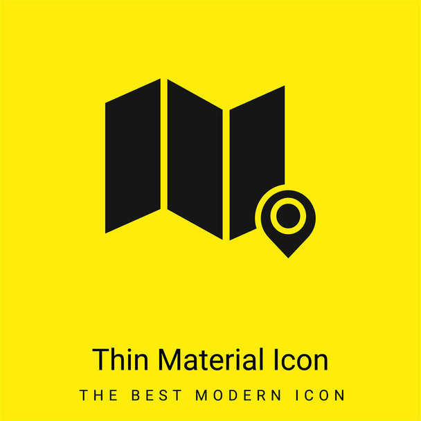 Adresse minimale icône de matériau jaune vif - Vecteur, image