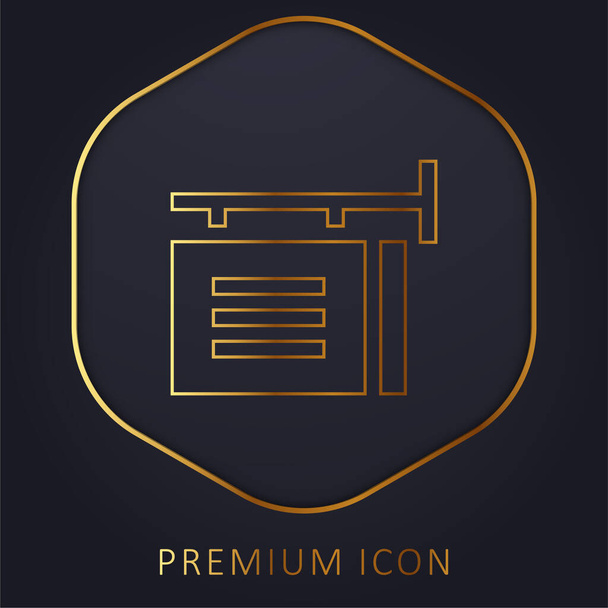 Publicité ligne d'or logo premium ou icône - Vecteur, image