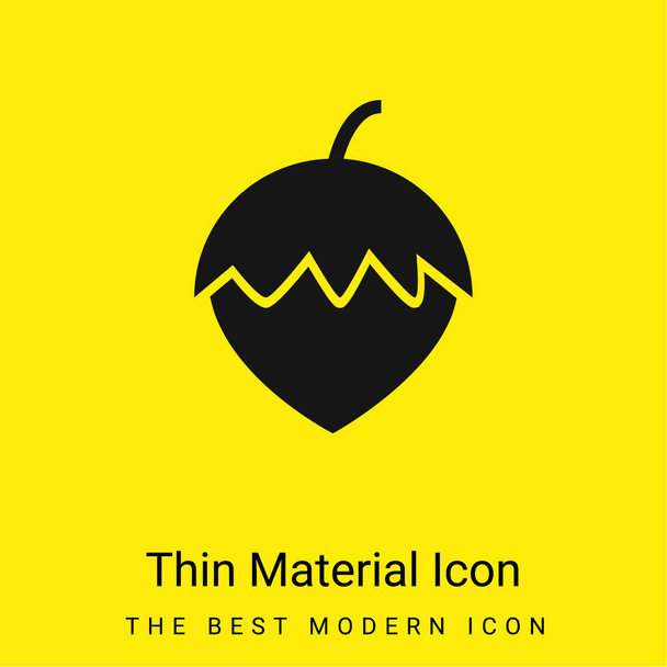 Acorn minimaalinen kirkkaan keltainen materiaali kuvake - Vektori, kuva