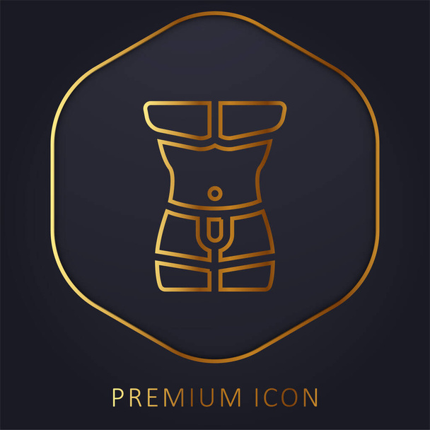 Corpo linea dorata logo premium o icona - Vettoriali, immagini