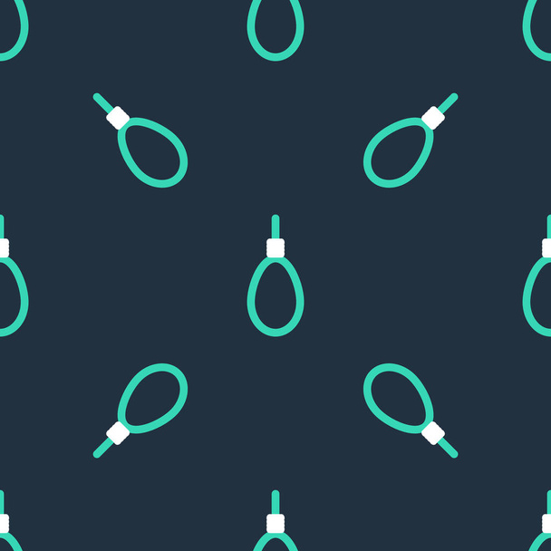 Line Gallows boucle de corde pendante icône isolée motif sans couture sur fond noir. Corde attachée au nœud. Suicide, pendaison ou lynchage. Vecteur - Vecteur, image