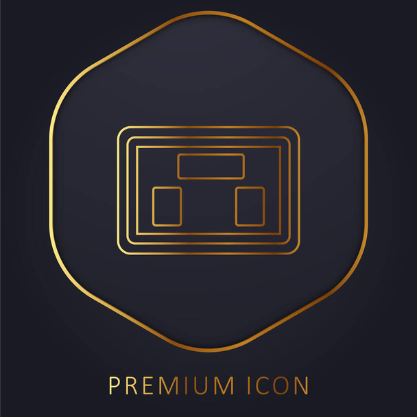 American Football Scores golden line premium logo or icon - Vector, Image