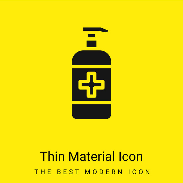 Ontsmettingsmiddel minimaal helder geel materiaal icoon - Vector, afbeelding