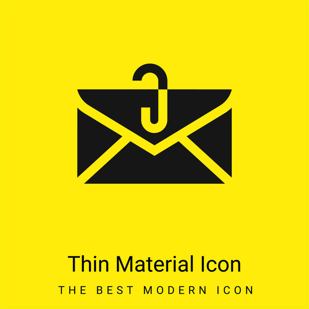 Accesorio icono de material amarillo brillante mínimo - Vector, imagen