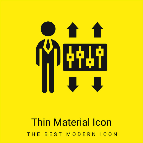 Adaptation minimal bright yellow material icon - Vector, Image