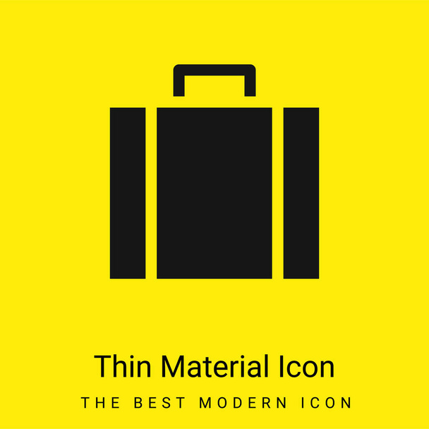 Aktentasche minimale leuchtend gelbe Material Symbol - Vektor, Bild