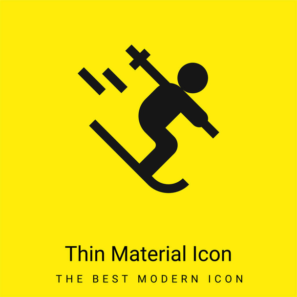 Alpine minimal bright yellow material icon - Vector, Image