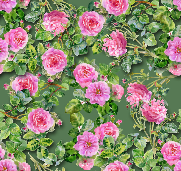 Pink roses pattern - Foto, Imagen