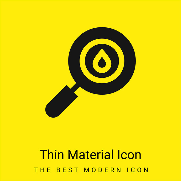 Bloedtest minimaal helder geel materiaal icoon - Vector, afbeelding