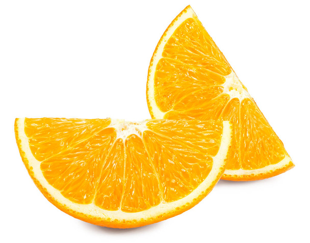 cut of orange isolated on white background. clipping path - Фото, изображение